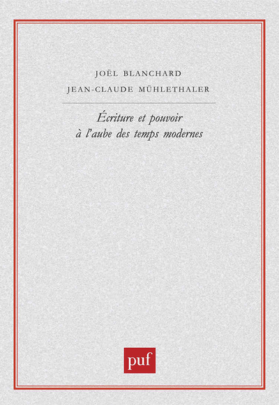 Picture of Écriture et pouvoir à l'aube des temps modernes