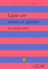 Image de Leçon sur savoir et ignorer
