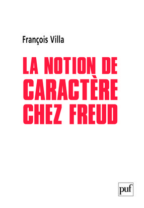 Image de La notion de caractère chez Freud