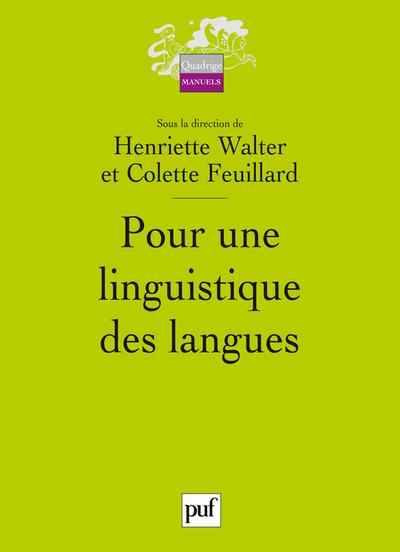 Image de Pour une linguistique des langues