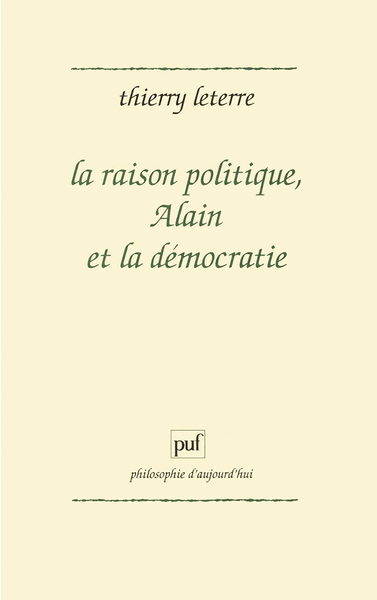 Image de La raison politique, Alain et la démocratie
