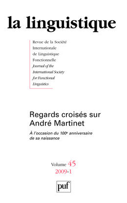 Picture of linguistique 2009, vol. 45 (1)
