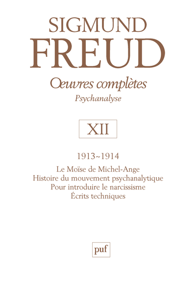 Image de oeuvres complètes - psychanalyse - vol. XII : 1913-1914