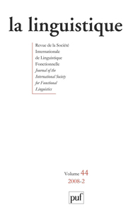 Picture of linguistique 2008, vol. 44 (2)