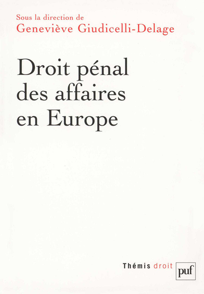 Picture of Droit pénal des affaires en Europe