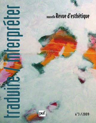 Picture of Nouvelle revue d'esthétique 2009, n° 3