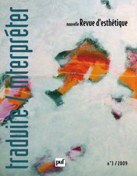 Picture of Nouvelle revue d'esthétique 2009, n° 3