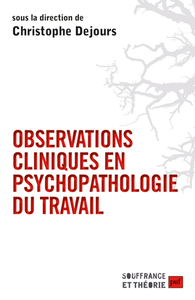 Picture of Observations cliniques en psychopathologie du travail