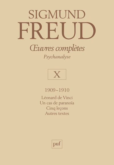 Image de oeuvres complètes - psychanalyse - vol. X : 1909-1910
