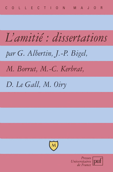 Picture of L'amitié : dissertations