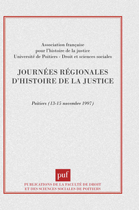 Image de journées régionales d'histoire de la justice (publications de la faculté de droit et des sciences soc