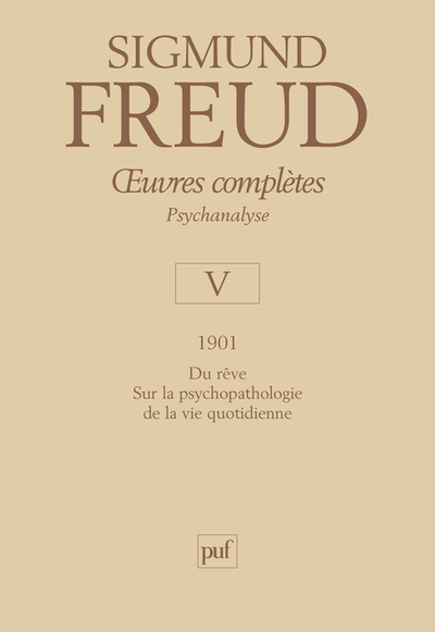 Image de oeuvres complètes - psychanalyse - vol. V : 1901