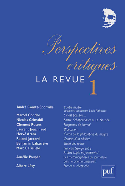Image de Perspectives critiques : la Revue 1