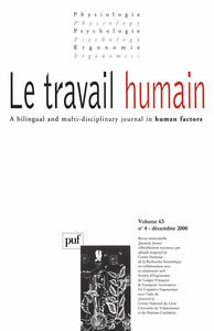 Image de travail humain 2000, vol. 63 (4)