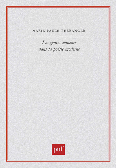 Picture of Les genres mineurs dans la poésie moderne