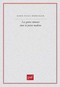Picture of Les genres mineurs dans la poésie moderne