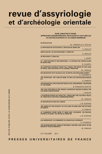 Image de Rev. d'assyrio. et d'archéo. orient. 2011, vol. 105