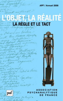Image de L'objet, la réalité. Annuel 2008 - APF