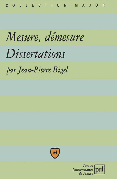Picture of Mesure et démesure. Dissertations