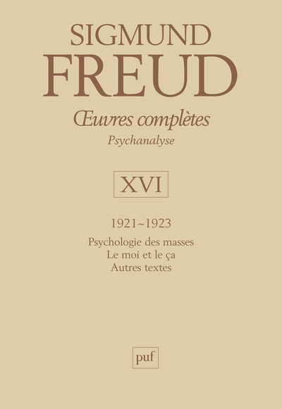 Image de oeuvres complètes - psychanalyse - vol. XVI : 1921-1923