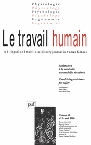 Image de travail humain 2006, vol. 69 (2)