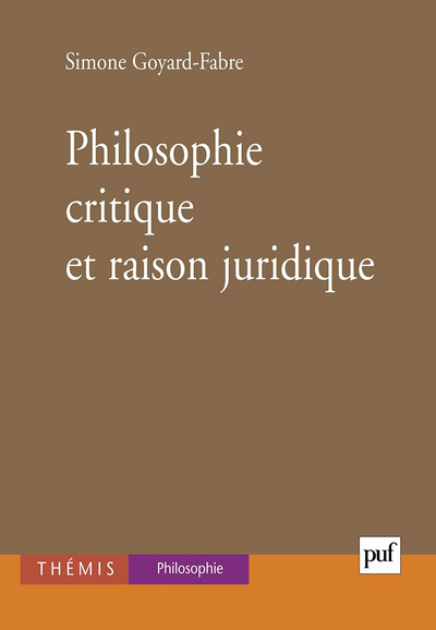 Image de Philosophie critique et raison juridique