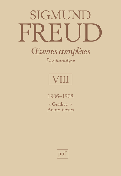 Picture of Œuvres complètes - psychanalyse - vol. VIII : 1906-1908