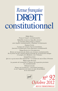 Picture of RFDC 2012, n° 92