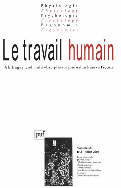 Image de travail humain 2005, vol. 68 (3)