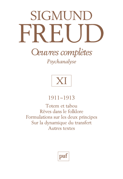 Image de oeuvres complètes - psychanalyse - vol. XI : 1911-1913