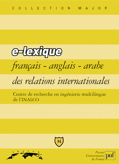 Picture of e-lexique français-anglais-arabe des relations internationales