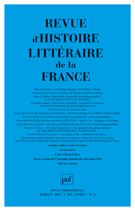 Picture of RHLF 2011, n° 3