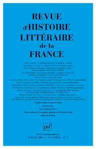 Picture of RHLF 2011, n° 3