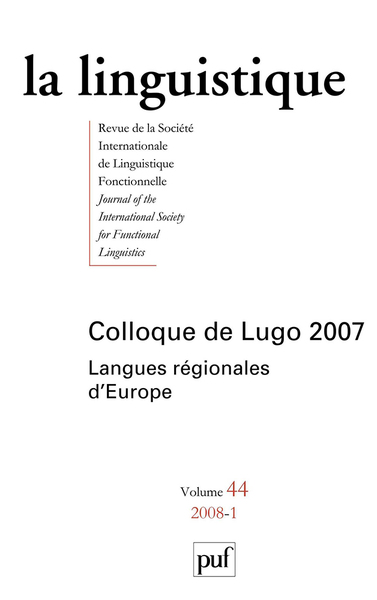 Picture of linguistique 2008, vol. 44 (1)