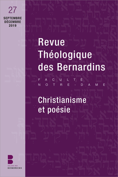 Picture of Revue théologique des Bernardins n°27