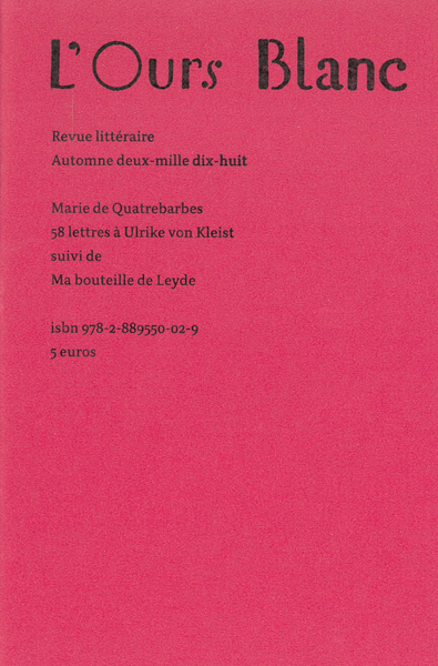 Picture of 58 lettres à Ulrike von Kleist