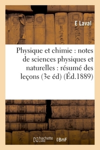 Picture of Physique et chimie : notes de sciences physiques et naturelles : résumé des leçons aux élèves