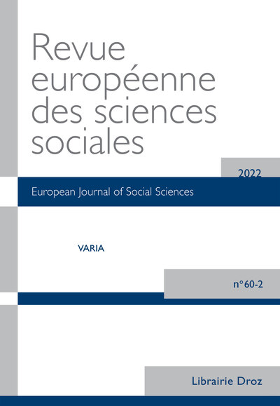 Picture of Revue européenne des sciences sociales. RESS (CVP), n. 60, t. 2/2