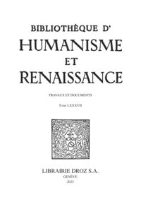 Image de Bibliothèque d’Humanisme et Renaissance