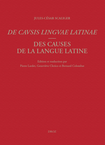 Picture of De causis linguae Latinae. Des causes de la langue latine