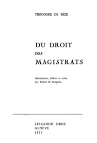 Picture of Du droit des Magistrats