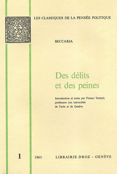 Picture of DES DELITS ET DES PEINES