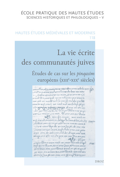 Picture of La vie écrite des communautés juives