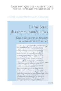 Picture of La vie écrite des communautés juives