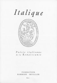 Picture of Italique: Poésie italienne de la Renaissance, volume XXVIII (2025)