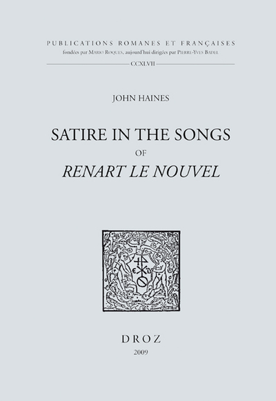 Image de SATIRE IN THE SONGS OF RENART LE NOUVEL