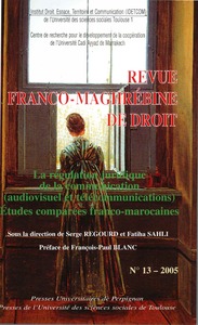 Picture of Regularisation juridique de la communication. revue franco maghrebine n13