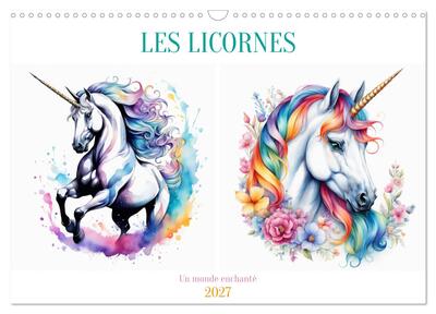 Image de Les licornes (Calendrier mural 2027 DIN A3 vertical), CALVENDO calendrier mensuel