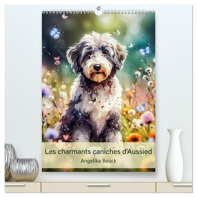 Picture of Les charmants caniches d'Aussied - Angelika Beuck (Calendrier mural haut de gamme 2027 DIN A2 horizontal), CALVENDO calendrier mensuel