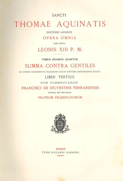 Picture of OPERA OMNIA - TOME 14 SUMMA CONTRA GENTILES